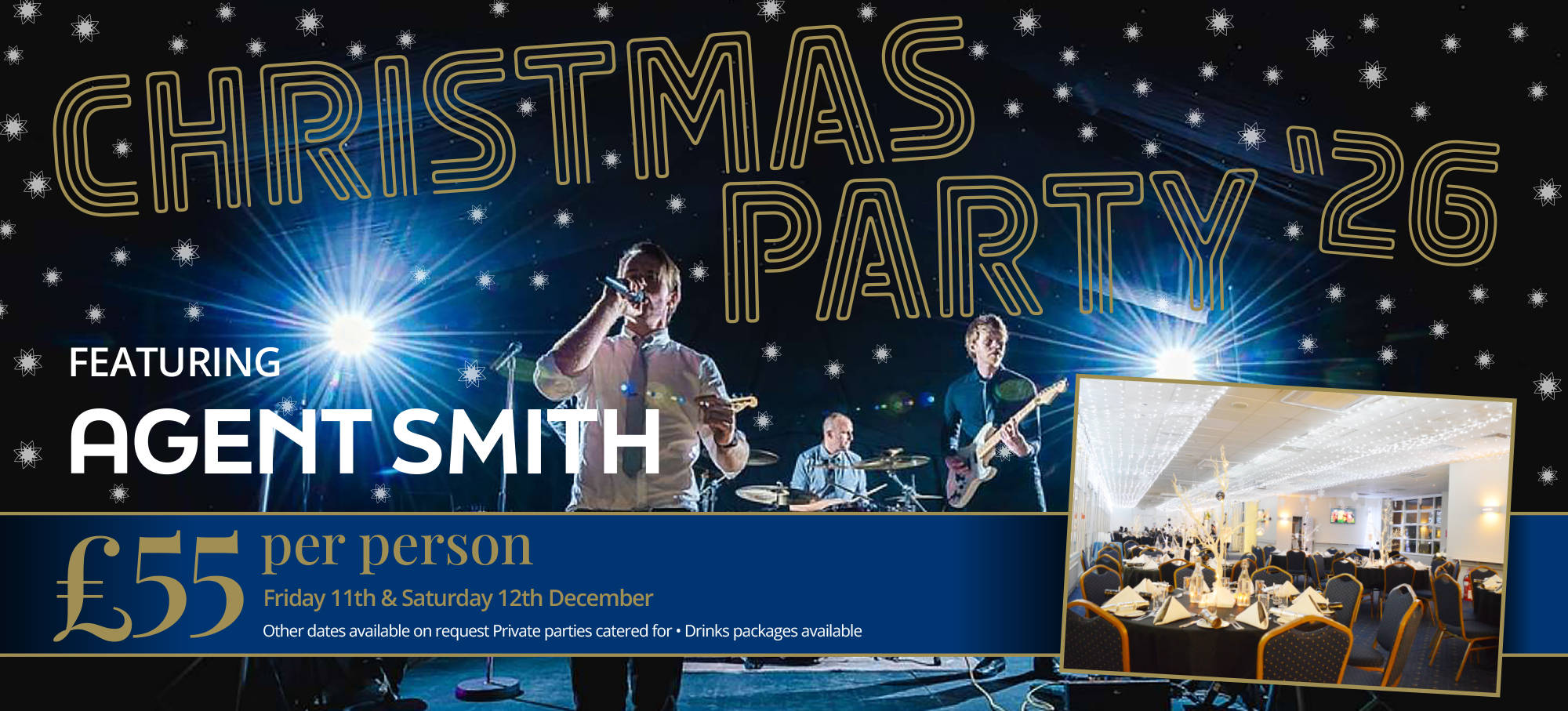Christmas Party 2026 featuring Agent Smith